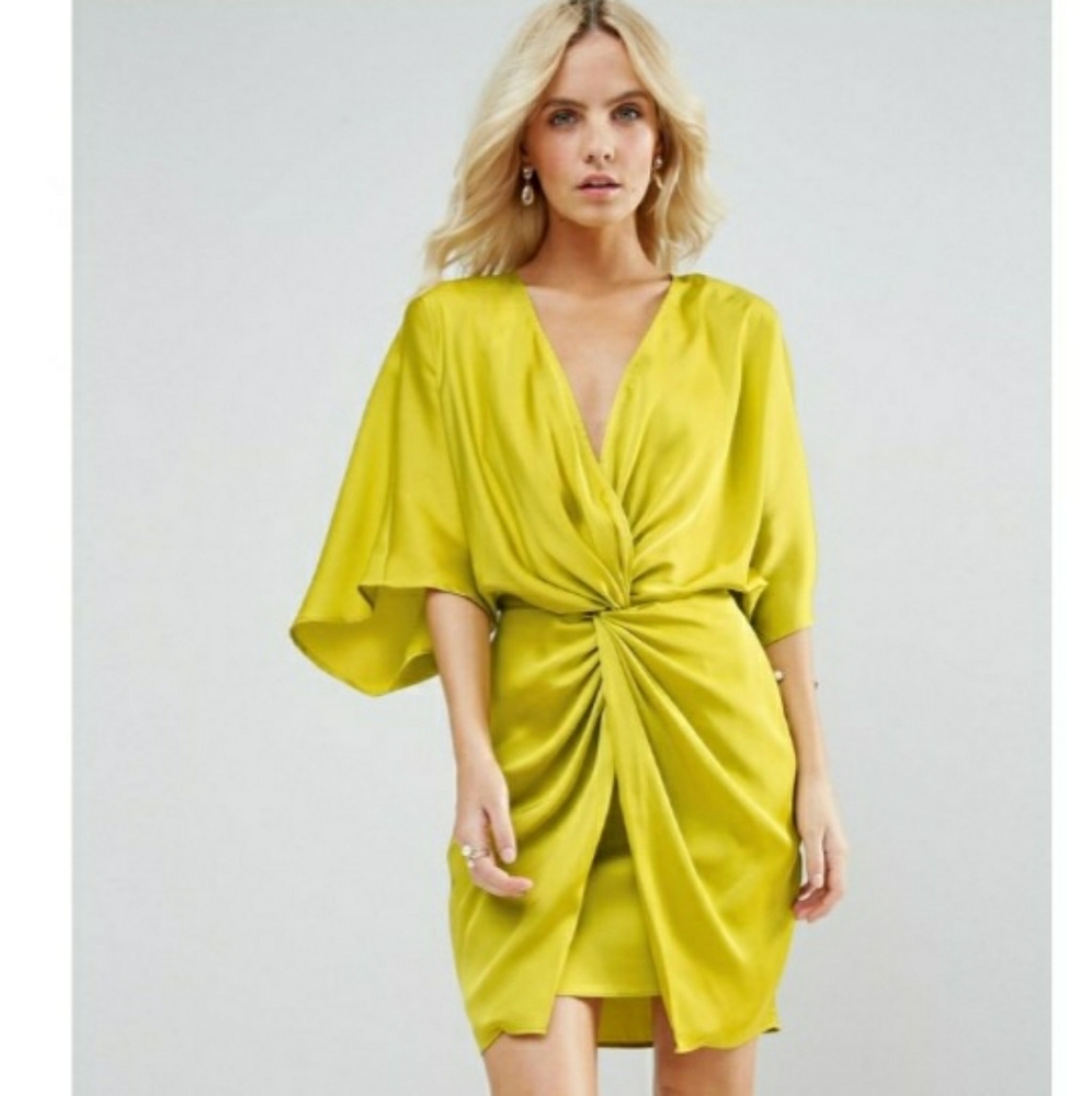 Petite Kimino Front Mini Dress